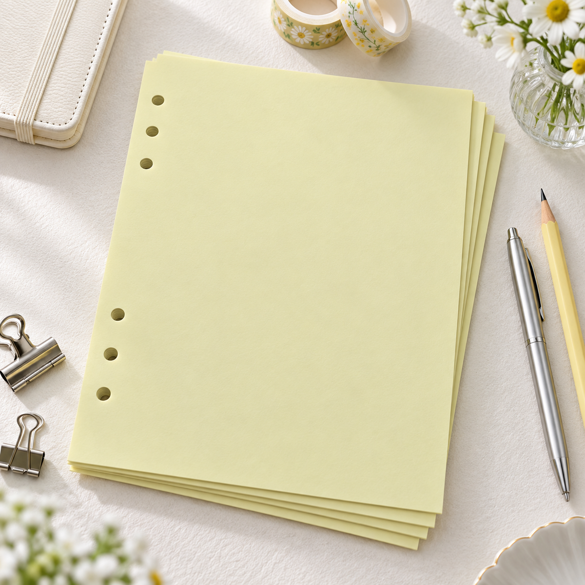 Colored 6-Ring Binder Refill Paper