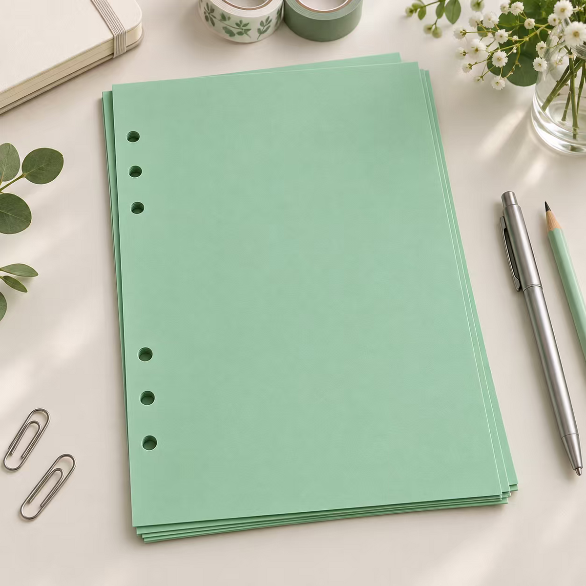 Colored 6-Ring Binder Refill Paper