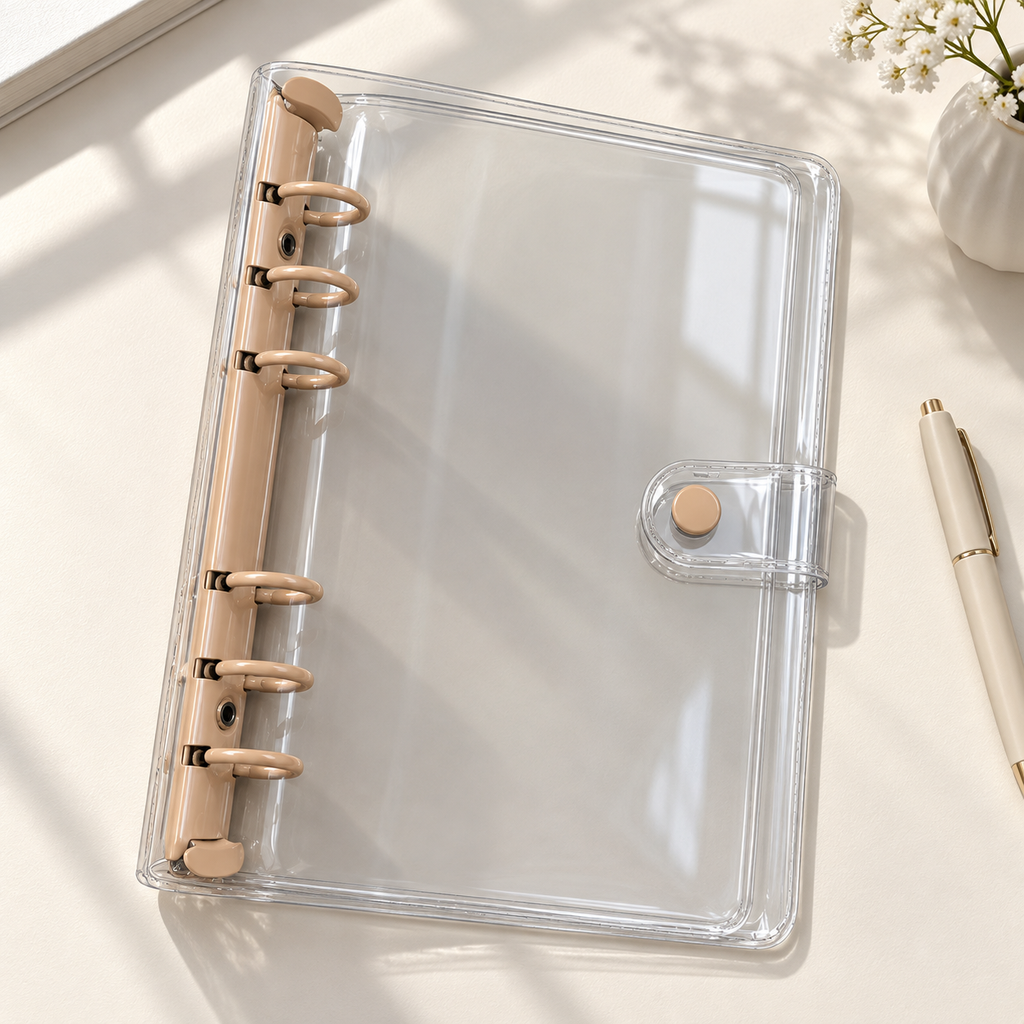 A6 Clear PVC 6-Ring Binder